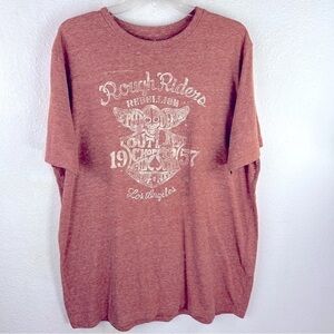 LUCKY BRAND Brown ‘Rough riders’ Tee w/ short sleeves. Size XL. Very Soft fabric
